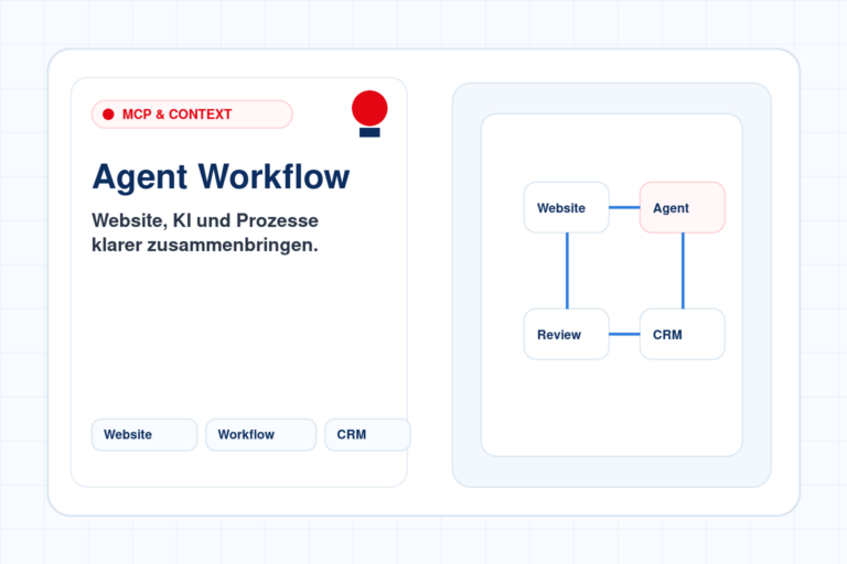 Kubertino Titelbild zu "Model Context Protocol: Warum Kontext der Engpass vieler KI-Projekte ist" mit Website-, KI- und Automatisierungsvisualisierung.
